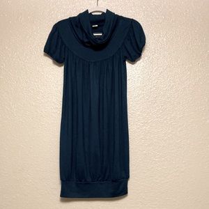Very dark cyan turtleneck dress. Lia Lee size small